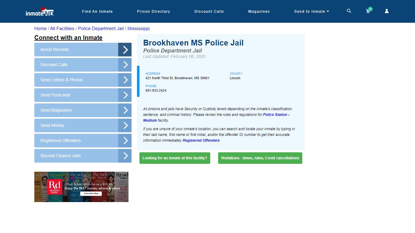 Brookhaven MS Police Jail & Inmate Search - Brookhaven, MS
